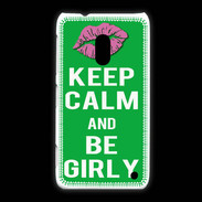 Coque Nokia Lumia 620 Keep Calm Girly Vert