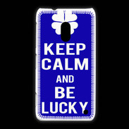 Coque Nokia Lumia 620 Keep Calm Be lucky Bleu