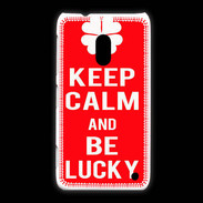 Coque Nokia Lumia 620 Keep Calm Be Lucky Rouge