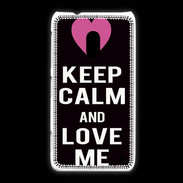 Coque Nokia Lumia 620 Keep Calm Love Noir