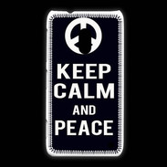 Coque Nokia Lumia 620 Keep Calm Peace Noir