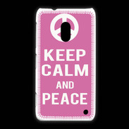 Coque Nokia Lumia 620 Keep Calm Peace Rose