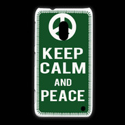 Coque Nokia Lumia 620 Keep Calm Peace Vert