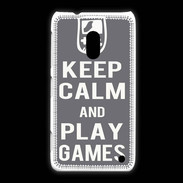 Coque Nokia Lumia 620 Keep Calm Play games Gris