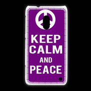 Coque Nokia Lumia 620 Keep Calm Peace Violet