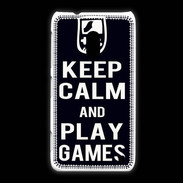 Coque Nokia Lumia 620 Keep Calm Play games Noir