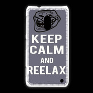 Coque Nokia Lumia 620 Keep Calm Reelax Gris