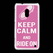 Coque Nokia Lumia 620 Keep Calm Ride on Rose