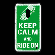 Coque Nokia Lumia 620 Keep Calm Ride on Vert