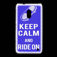 Coque Nokia Lumia 620 Keep Calm Ride on Bleu