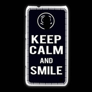 Coque Nokia Lumia 620 Keep Calm Smile Noir