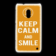 Coque Nokia Lumia 620 Keep Calm Smile Orange