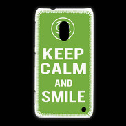 Coque Nokia Lumia 620 Keep Calm Smile Vert