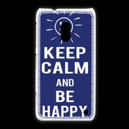 Coque Nokia Lumia 620 Keep Calm Be Happy Bleu