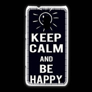 Coque Nokia Lumia 620 Keep Calm Be Happy Noir