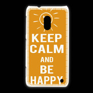 Coque Nokia Lumia 620 Keep Calm Be Happy Orange