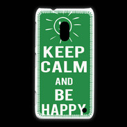 Coque Nokia Lumia 620 Keep Calm Be Happy Vert