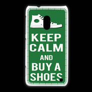 Coque Nokia Lumia 620 Keep Calm Buy Shoes Vert