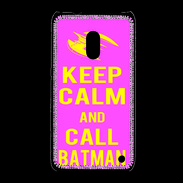 Coque Nokia Lumia 620 Keep Calm Call Batman Rose