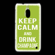 Coque Nokia Lumia 620 Keep Calm Drink champagne Vert pomme