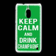 Coque Nokia Lumia 620 Keep Calm Drink champagne Vert