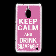 Coque Nokia Lumia 620 Keep Calm Drink champagne Rose