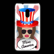 Coque Nokia Lumia 620 Miss USA Chatain