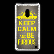 Coque Nokia Lumia 620 Keep Calm and Be Furious Gris