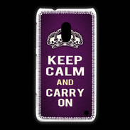 Coque Nokia Lumia 620 Keep Calm and Carry on Violet