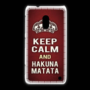 Coque Nokia Lumia 620 Keep Calm and Hakuna Matata Rouge