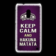 Coque Nokia Lumia 620 Keep Calm and Hakuna Matata Violet