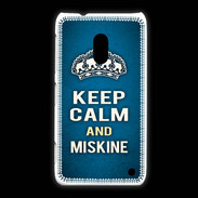 Coque Nokia Lumia 620 Keep Calm and Miskine Bleu