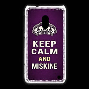 Coque Nokia Lumia 620 Keep Calm and Miskine Violet