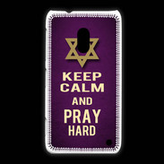 Coque Nokia Lumia 620 Keep Calm and Pray jewish Violet