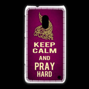 Coque Nokia Lumia 620 Keep Calm and Pray Muslim Rose
