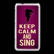 Coque Nokia Lumia 620 Keep Calm and Sing Rose
