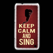 Coque Nokia Lumia 620 Keep Calm and Sing Rouge