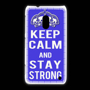 Coque Nokia Lumia 620 Keep Calm and Stay strong Bleu
