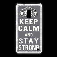 Coque Nokia Lumia 620 Keep Calm and Stay strong Gris