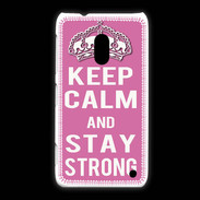 Coque Nokia Lumia 620 Keep Calm and Stay strong Rose