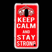 Coque Nokia Lumia 620 Keep Calm and Stay strong Rouge