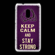 Coque Nokia Lumia 620 Keep Calm and Stay strong Violet