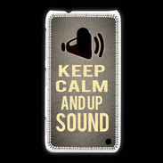 Coque Nokia Lumia 620 Keep Calm and Up Sound Gris