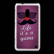 Coque Nokia Lumia 620 Life It's a game Rose ZG