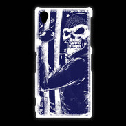 Coque Sony Xpéria Z1 Tête de mort Biker USA