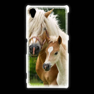 Coque Sony Xpéria Z1 Cheval et poulain