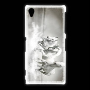 Coque Sony Xpéria Z1 Chevaux blancs