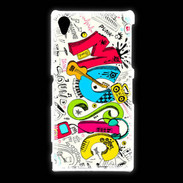 Coque Sony Xpéria Z1 Graffiti Musique