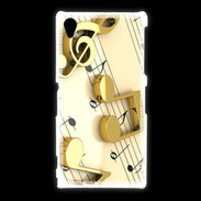 Coque Sony Xpéria Z1 Portée de notes en or