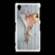 Coque Sony Xpéria Z1 Bébé nounours dormant dans une bassine